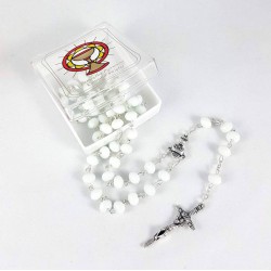 Różaniec pierwszokomunijny kryształ 6/8 mm